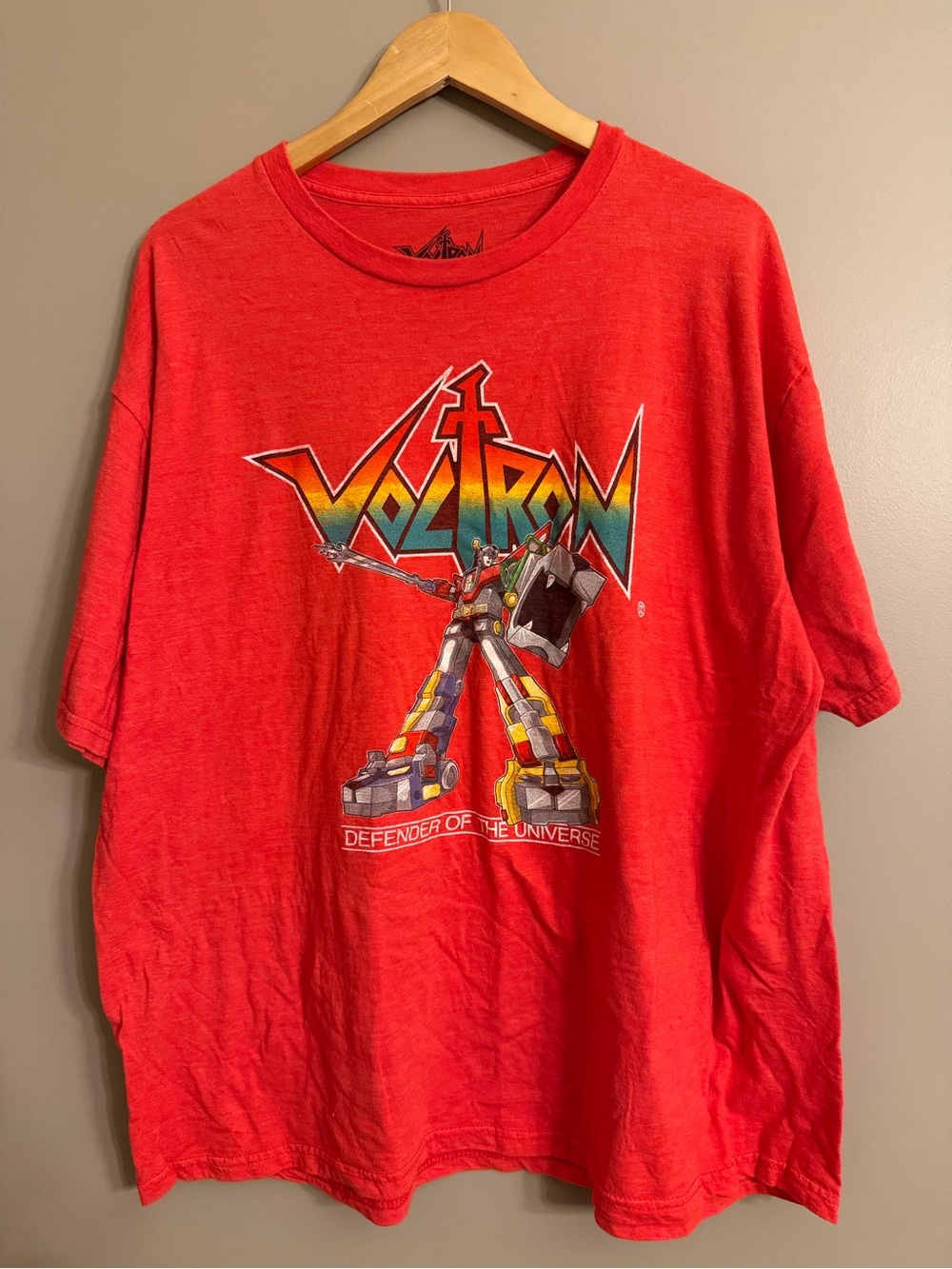 Voltron Defender of the Universe Graphic T-Shirt Mens 2XL Red Mad Engine 80s
